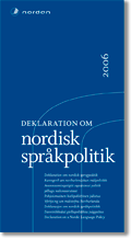 Forside nordisk språkdeklarasjon