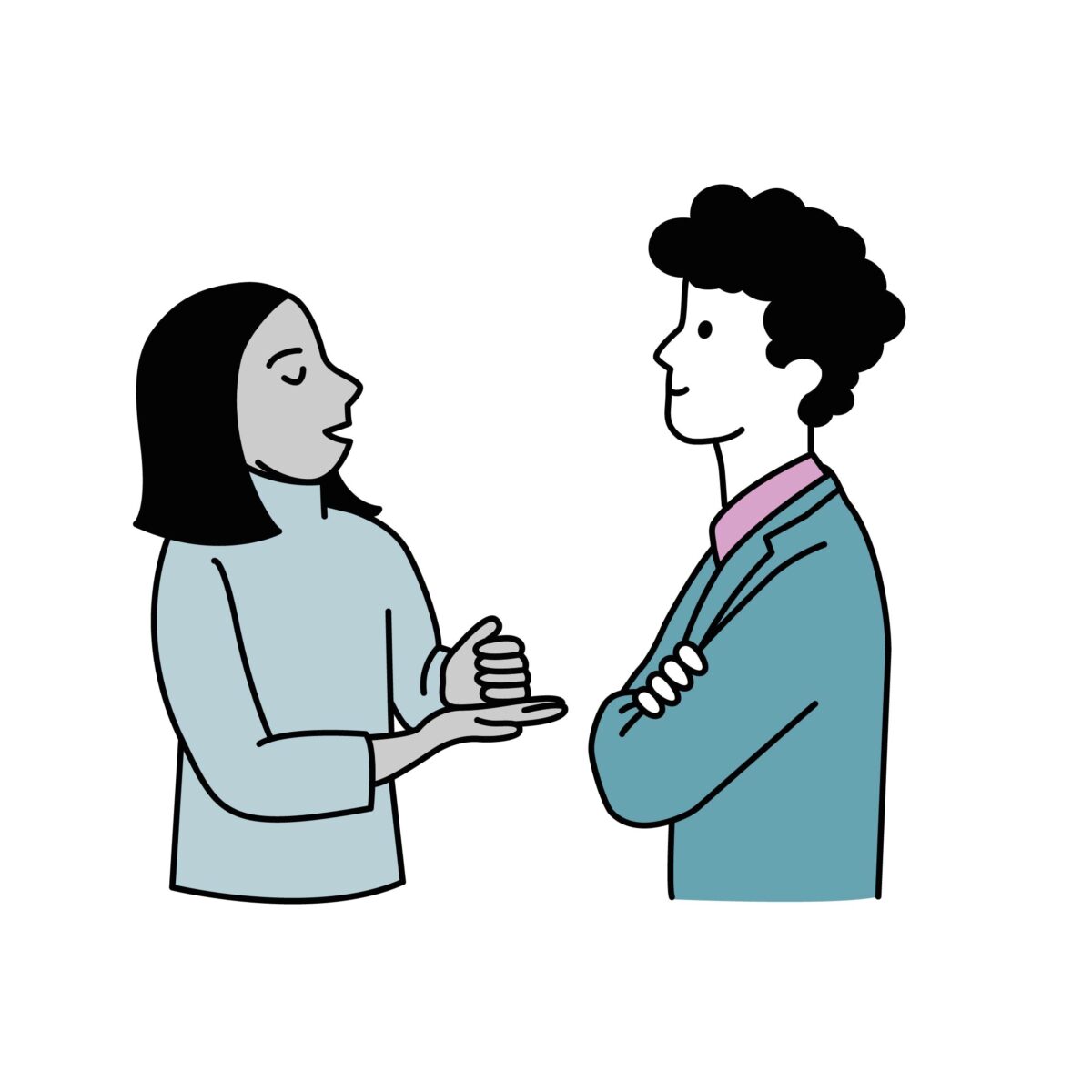 Illustrasjon: tegnspråk